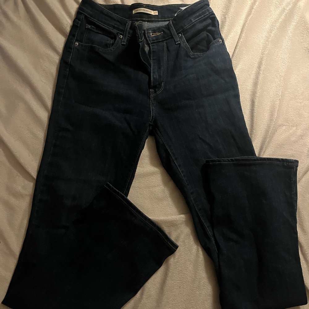 Bootcut dark wash stretch jeans